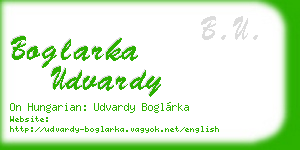 boglarka udvardy business card