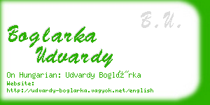 boglarka udvardy business card